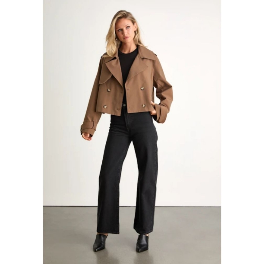Brown Double-Breasted Jacket